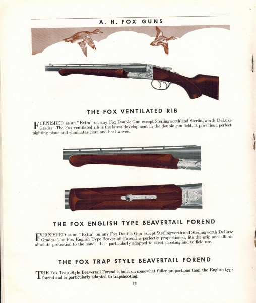 Vent Rib as shown in the 1931 to 1934 Fox Catalog
