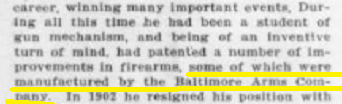 Outdoor Life, Aug. 1909, pg 205, Baltimore Arms Co. reference.png