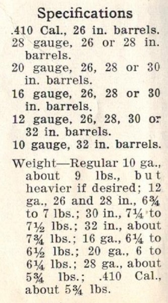 1932 Ithaca Gun Co. Catalog specifications.jpg