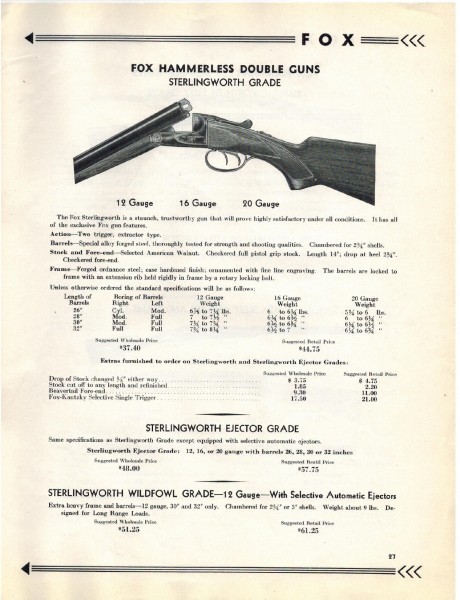 February 1, 1939, Wholesale Price List