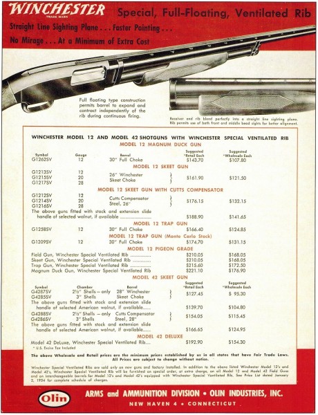 Winchester Special Ventilated Rib flyer back