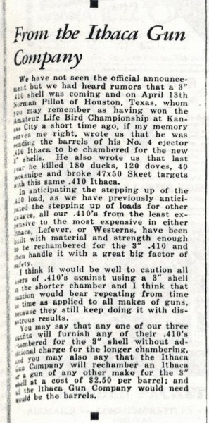 Rechamber to 3-inch .410-bore, July 1933, National Sportsman.jpeg (218.98 KiB) Viewed 45294 times National Sportsman, July 1933