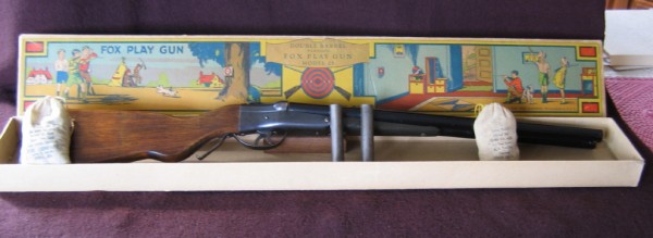 Toy Gun with the box, shells and extra balls
