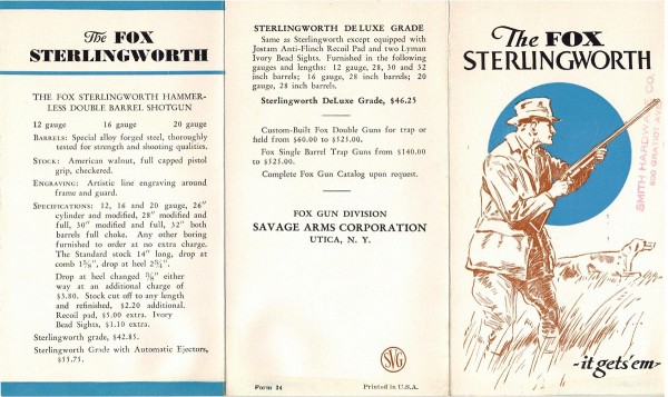 The Fox-Sterlingworth -it gets' em- Tri-Fold