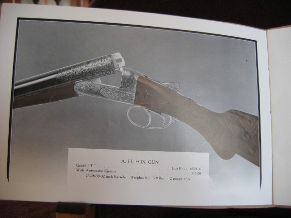 Early Fox 1908 +/- catalog cut showing a nice early FE